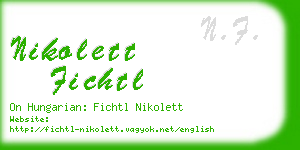 nikolett fichtl business card